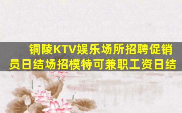 铜陵KTV娱乐场所招聘促销员日结场招模特可兼职工资日结
